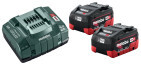 Akku-Basis-Set METABO 2x18 V 5,5 Ah LiHD CAS Akkus, Schnellladegerät