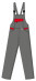 Latzhose LORENCIC-LO-ACTIVE 245 g anthrazit/rot