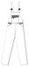 Latzhose LORENCIC-LO-ACTIVE 245 g weiß/anthrazit