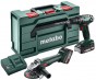 Akku-Bohrschrauber-Winkelschleifer-Set METABO BS 18 + W 18 L 9-125