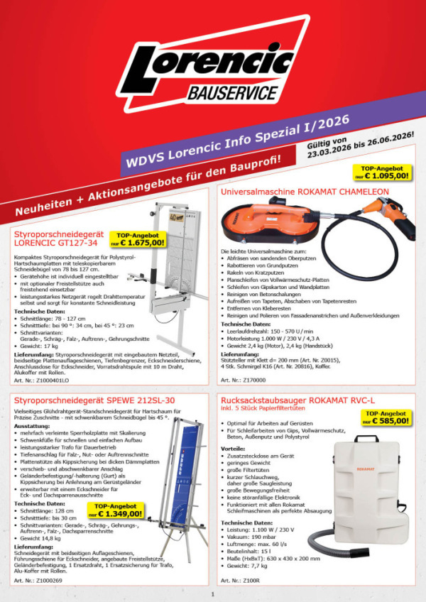 Aktionsfolder WDVS Lorencic Info Spezial I/2026 (Kopie)